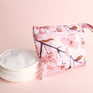 Reusable Bamboo breast pads offer superior- Cherry Blossom 8 pack