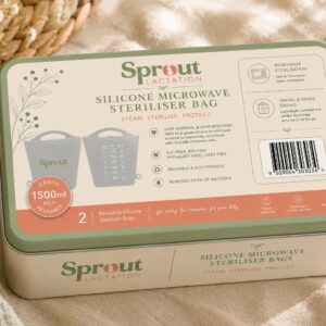 Silicone Microwave Steriliser bags in Keepsake Tin